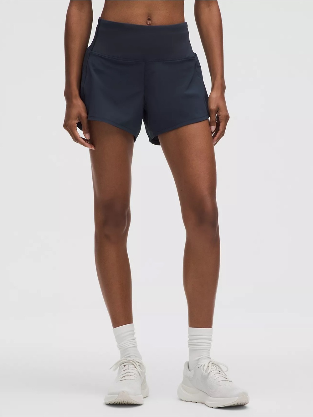 Lululemon Speed Up High-Rise Lined Performance Shorts in True Navy 4” inseam